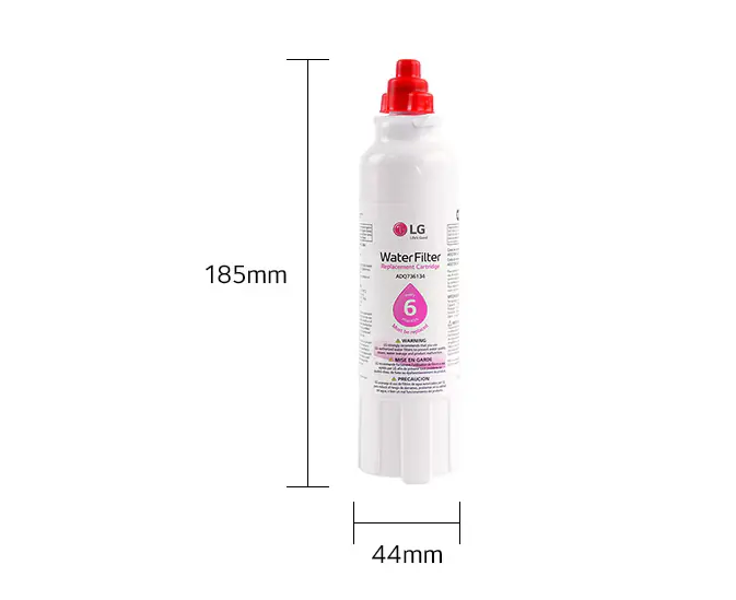 Dimensiones Filtro interno nevera LG LT800P